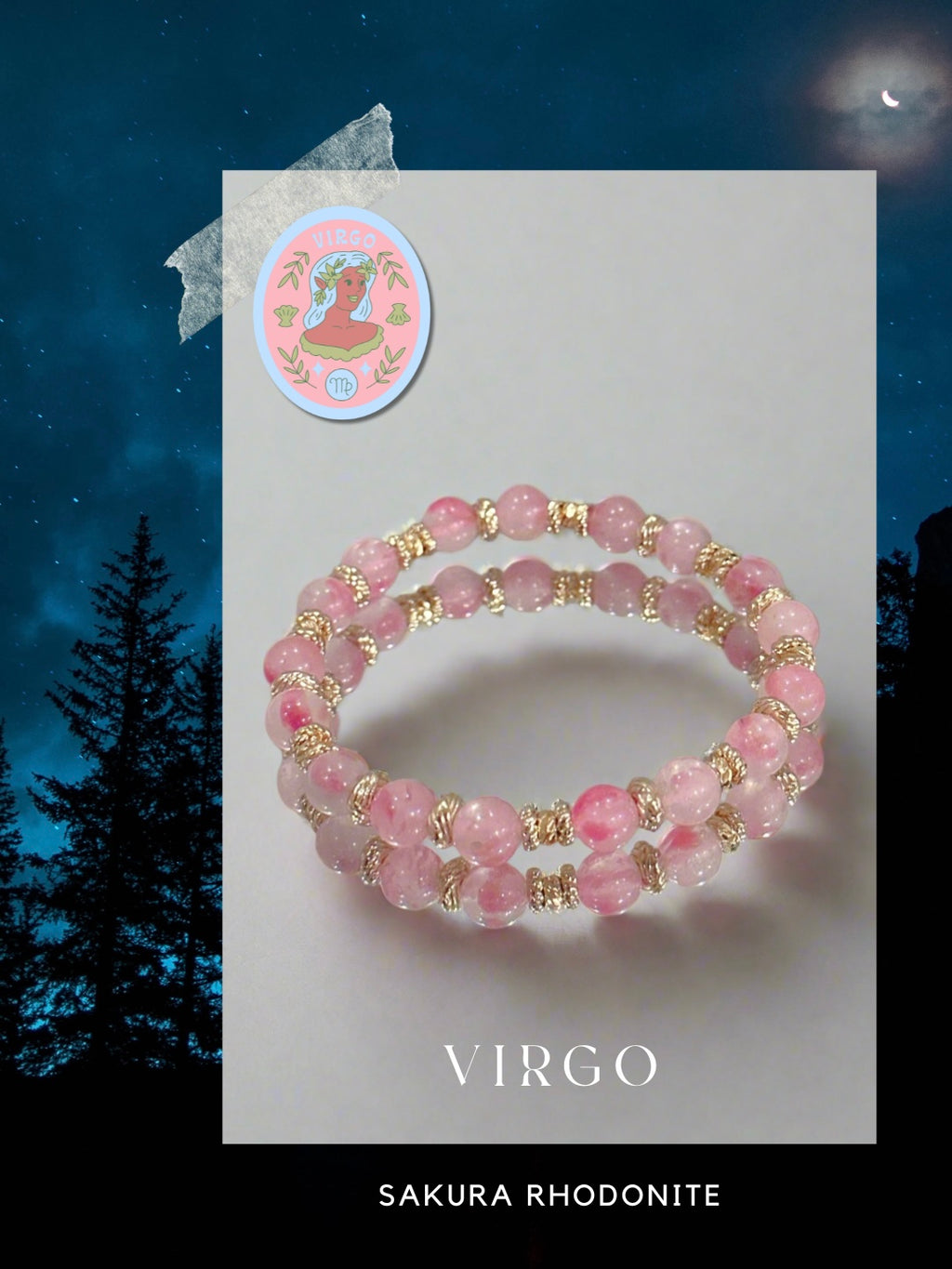 Virgo 处女座 (Sakura Rhodonite)