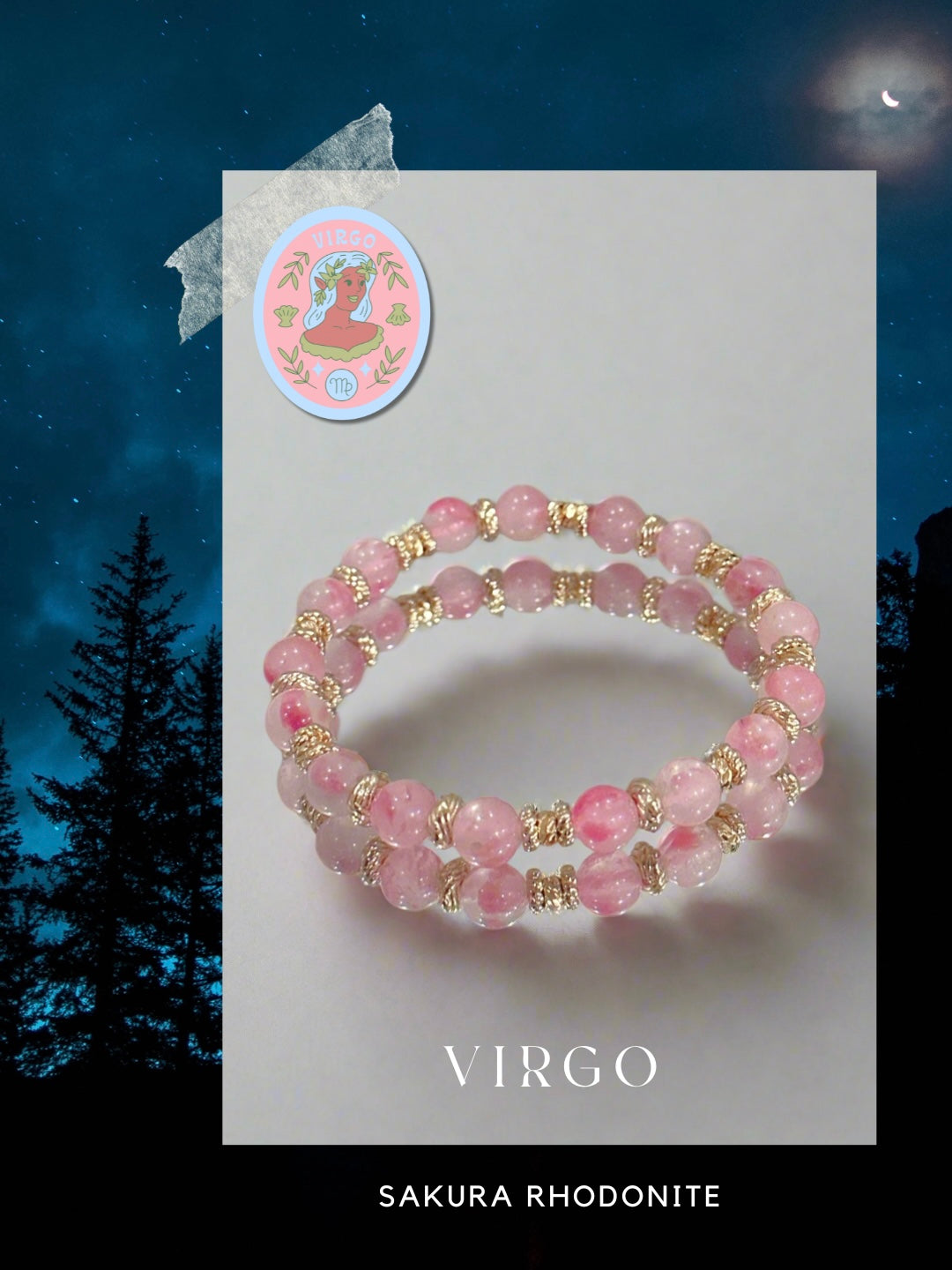 Virgo 处女座 (Sakura Rhodonite)