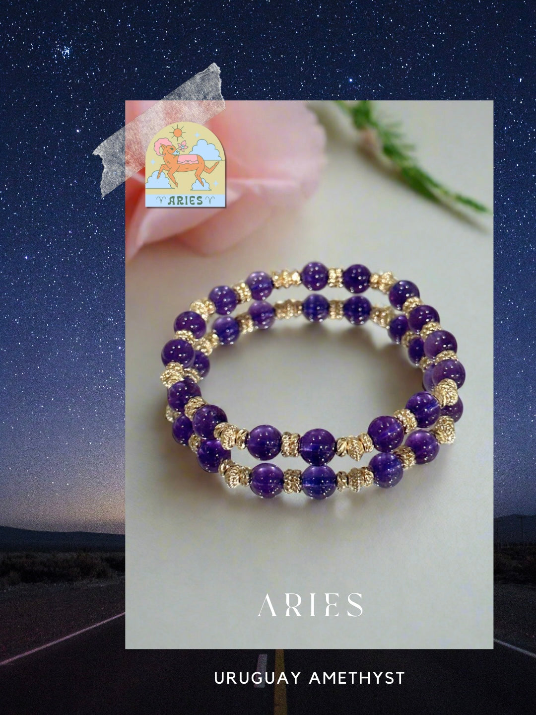 Aries 牡羊座 (Uruguay Amethyst)